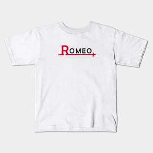 ROMEO Aviation Phonetic Alphabet Pilot Airplane Kids T-Shirt